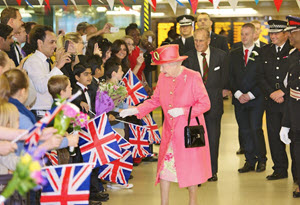 Elizabeth visiting Birmingham in July 2012 as part of her Diamond Jubilee tour