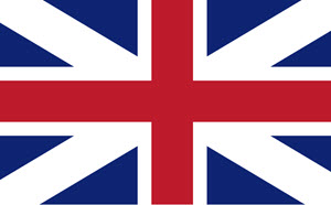 The flag of Great Britain as at the Union of England and Scotland.  As such, there is no red diagonal (saltire) representing Ireland