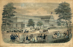 View from the Knightsbridge Road of The Crystal Palace in Hyde Park for Grand International Exhibition of 1851. Dedicated to the Royal Commissioners., London: Read & Co. Engravers & Printers, 1851.