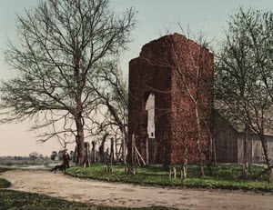 Ruins of Jamestown Church at the turn of the 20th century